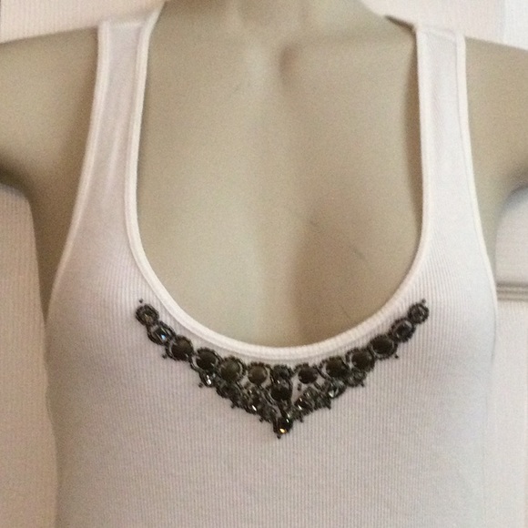 Express Ribbed Race back tank top - Picture 2 of 8